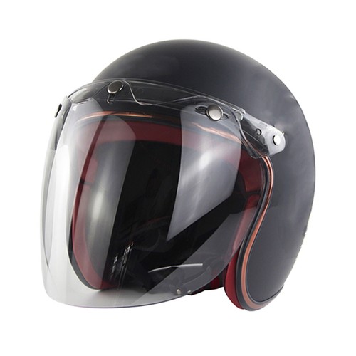 Open face helmet visor - open,