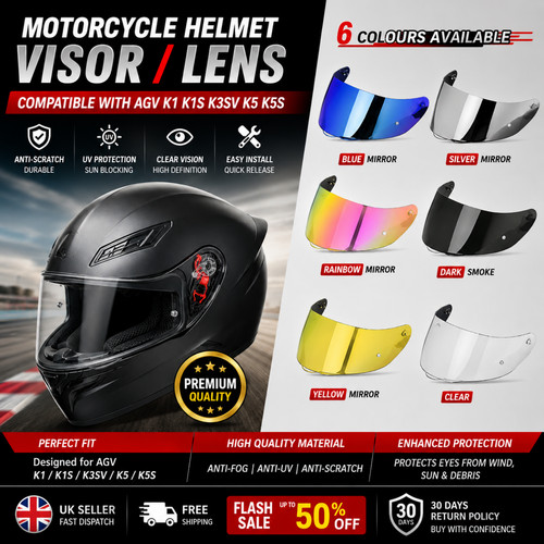 Motorcycle helmet visor - helmet, for